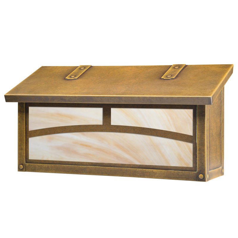 Matrix Brass Wall Mounted Mailbox, Honey, Warm Brass