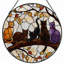 Panneau de vitrail 12 po H Hats-1700193985