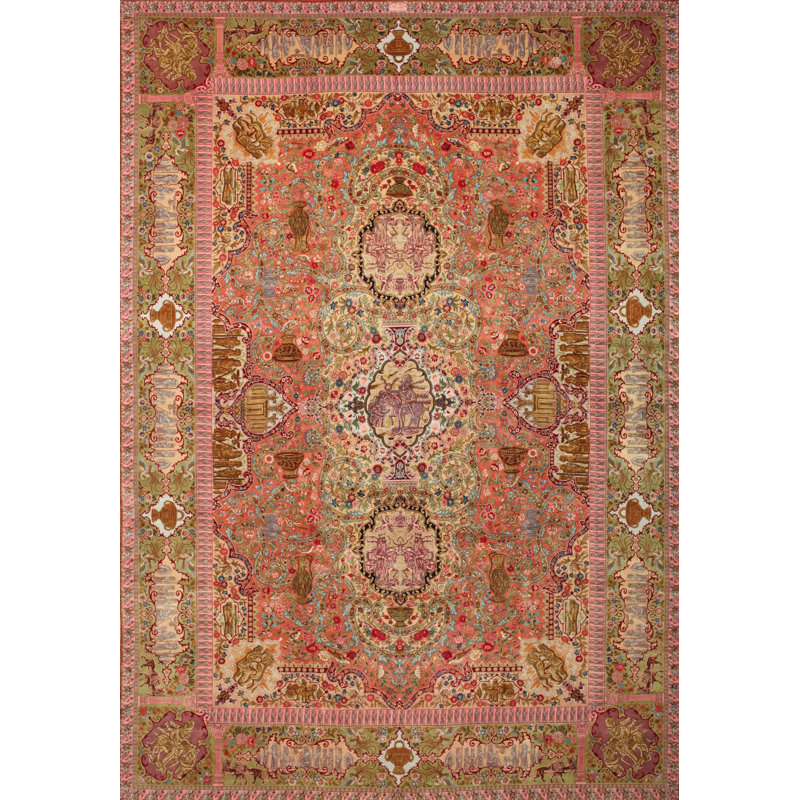 Tapis oriental rouge / beige Skillings, Rectangle 3 pi x 5 pi