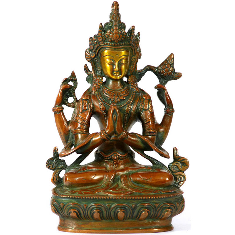 Divinité bouddhiste tibétaine Chenrezig (Shadakshari Avalokiteshvara)