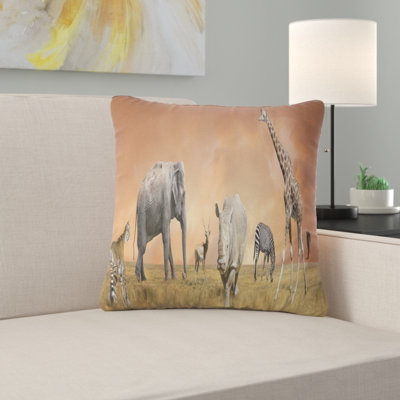 Coussin décoratif à vie savannah africain