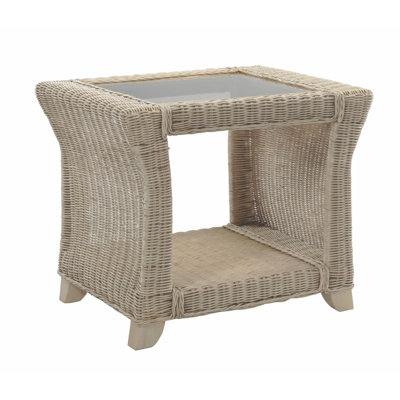 Cynthia Glass Top End Table