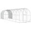 Chicken Coop Silver Galvanised Steel Outdoor Cage Poultry Run Walk in