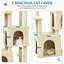 61" Multi-Level Cat Tree for Indoor Cats, Heavy-Duty Tower for Large Adult & Mainecoon Cats with Extra-Large Perch, 2 Spacious Condos, Natural Sisal Scratch Posts & Play Toys – Beige