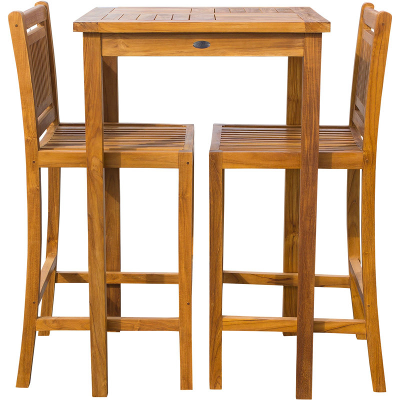 Outdoor 3 - Piece Teak Bistro Set
