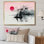 Art asiatique, voilier Sumi I - impression