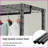 Garment Rack, Heavy Duty Freestanding Closet Organizer with 8 Adjustable Shelves &amp; 5 Rods | Black | Metal