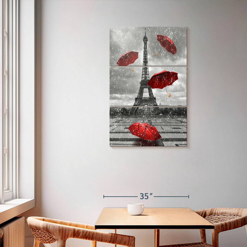 Masam Pop Red Paris Umbrellas