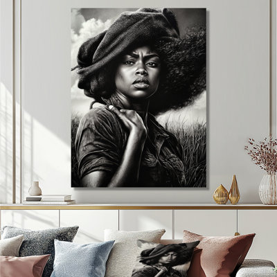 «Black and White African American Memory», décoration murale mode en métal, impression moderne sur métal