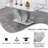 5-Piece Modern Rectangular 63" Faux Marble Dining Table Set with Upholstered Chairs-901853320-902629953