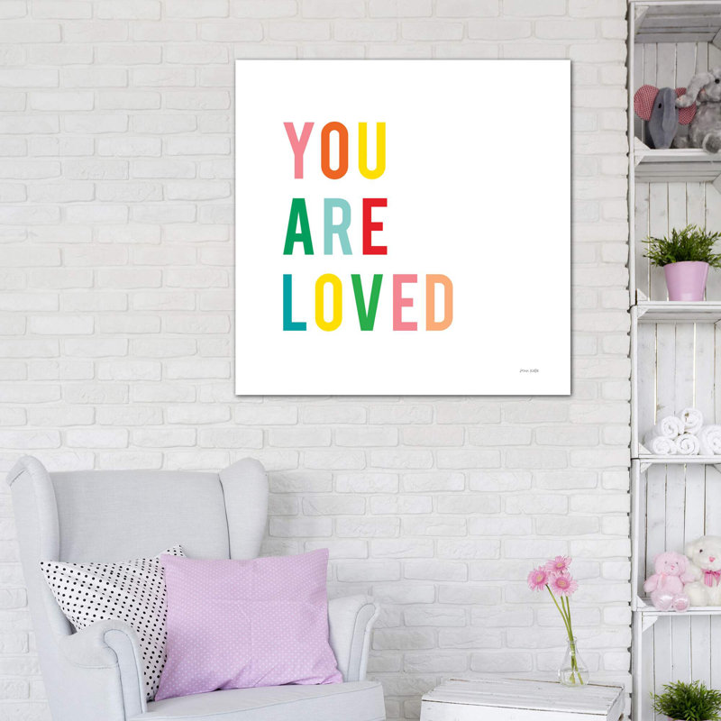 «You Are Love» par Ann Kelle, reproduction d'art textuel, H 48 po x l 48 po x 1,5 po, Toile tendue