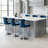 Swivel Adjustable Height Counter Stool With Metal Frame-562932297-562932299