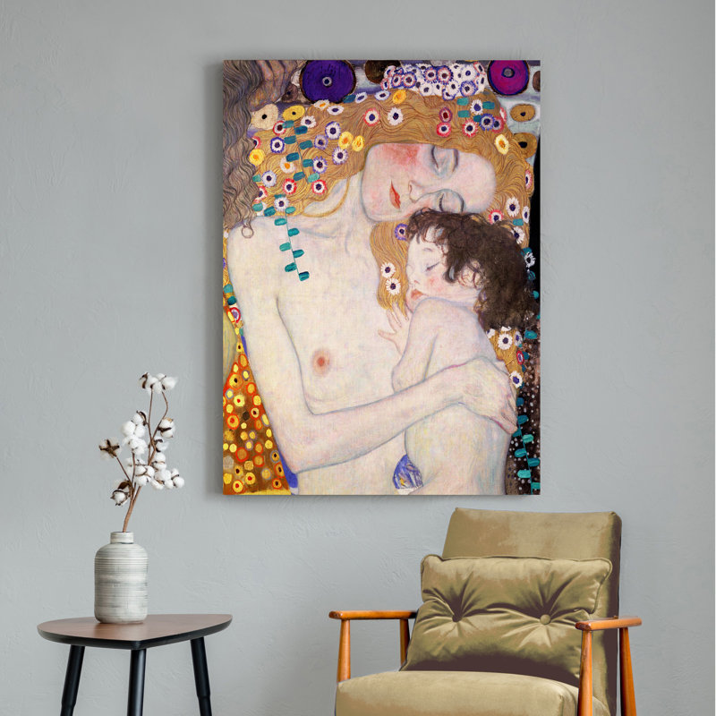 The Three Ages Of Woman by Gustav Klimt - Wrapped Canvas Painting, 70cm H x 50cm W x 4cm D