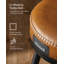 Upholstered Counter Stool with Metal Frame-1253715539