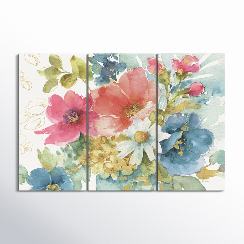 «My French Garden», reproduction d'art sur toile tendue à plusieurs images, H 40 po x l 60 po x P 1 po