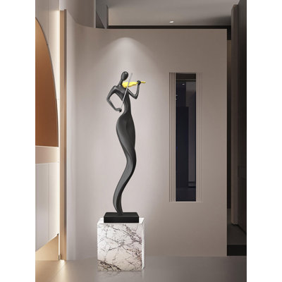 Ornement figurine d'art abstrait italien en résine