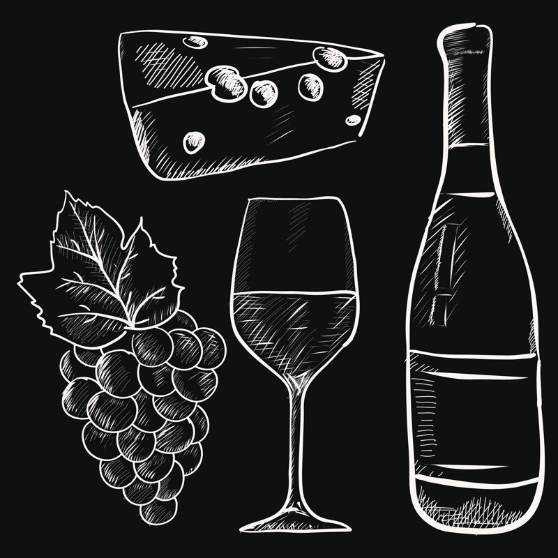 Wine by ChubarovY - Wrapped Canvas Print, 30cm H x 30cm W x 3.8cm D