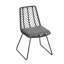 Chaise Deja, 2 pièces avec 2 coussins, gris