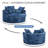 59" Upholstered Compression Chaise Lounge Chair With Armrests & Throw Pillows, No Assembly Required-704890757