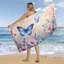 Serviette de plage surdimensionnée « Prairie printanière avec papillons », douce et absorbante, idéale pour la plage, la piscine, la salle de bain, les voyages, le gymnase et le camping, 152 x 203 cm (60 x 80 pouces).