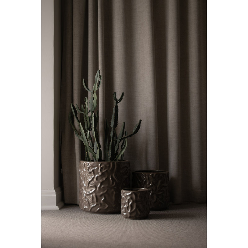 Vase de table en céramique Josephine, Grège, H 9,45 po x l 4,75 po x P 4,75 po