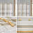 Cotton Stripe Printed Shower Curtain With Tassel