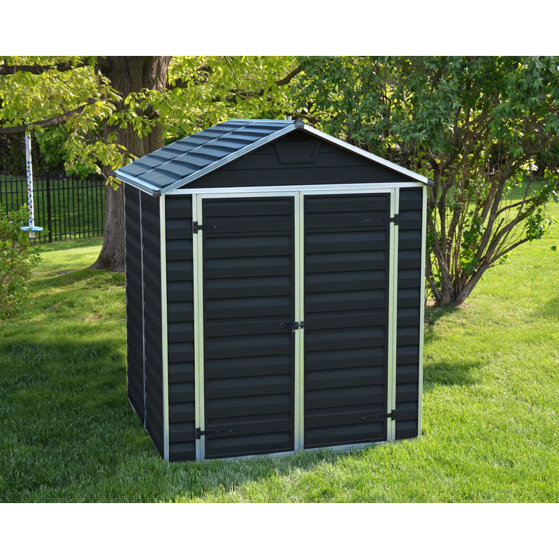 Palram - Canopia Rubicon Polycarbonate Storage Shed, 85" H x 72" W x 60.6" D