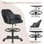 Fauteuil de dessinateur moderne en cuir de polyuréthane Balck, fauteuil de bureau réglable et confortable avec repose-pieds, grand fauteuil de bureau roulant pour travailler et étudier-1669285891