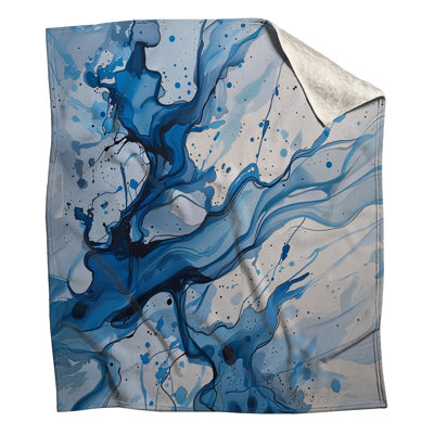 Abstract Fleece Throw Blanket - Art Throws for Sofas or Beds