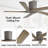 5 Solid Wood Blades Indoor Flush Mount Ceiling Fan With Remote-637830376-637830379-668650131