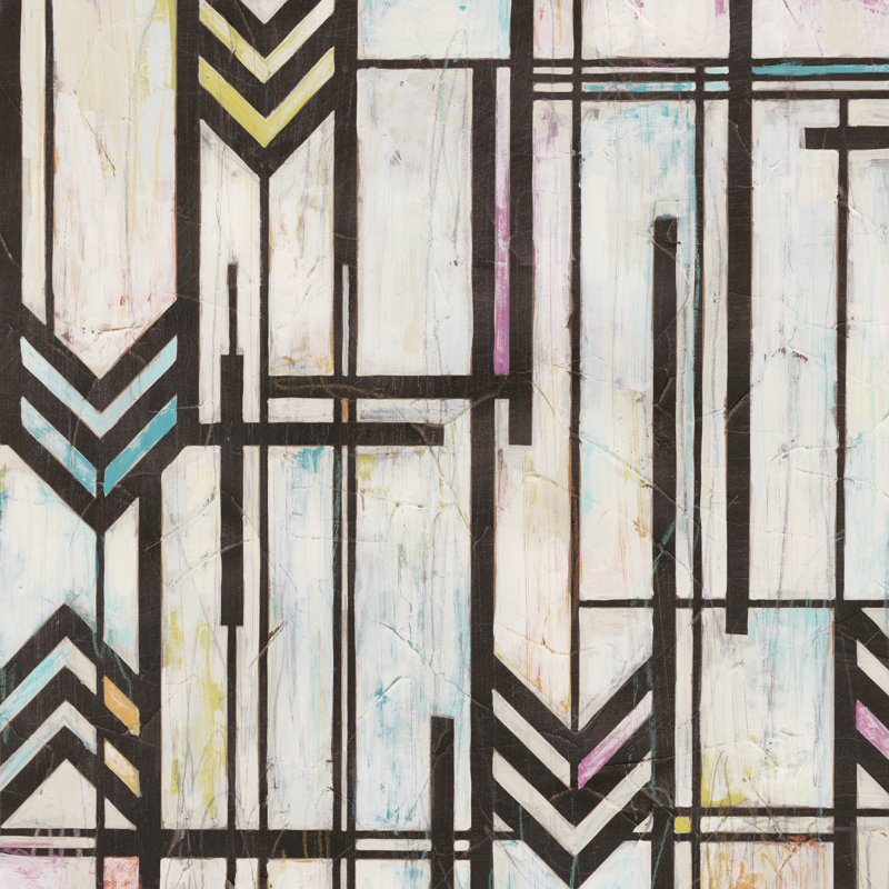 Deco Abstraction I by June Erica Vess - Wrapped Canvas Painting, 20" H x 20" W x 1.25" D