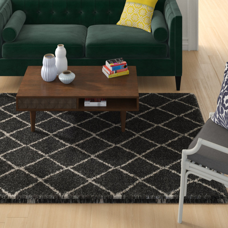 Tapis géométrique Fort Calhoun, Rectangle 5 pi 1 po x 7 pi 6 po
