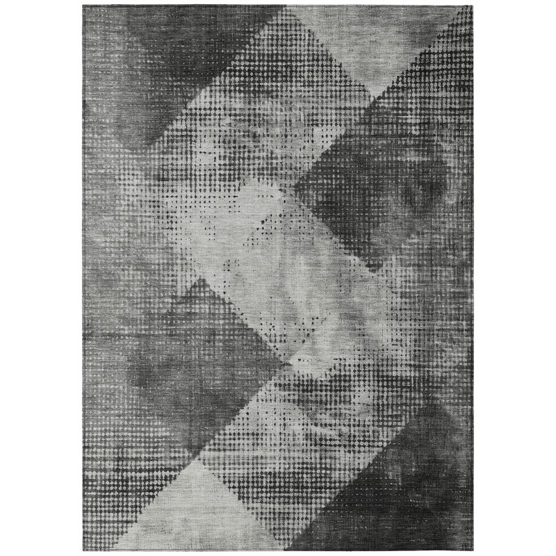 Tapis intérieur / extérieur gris Arvaya , 5' x 7'6"