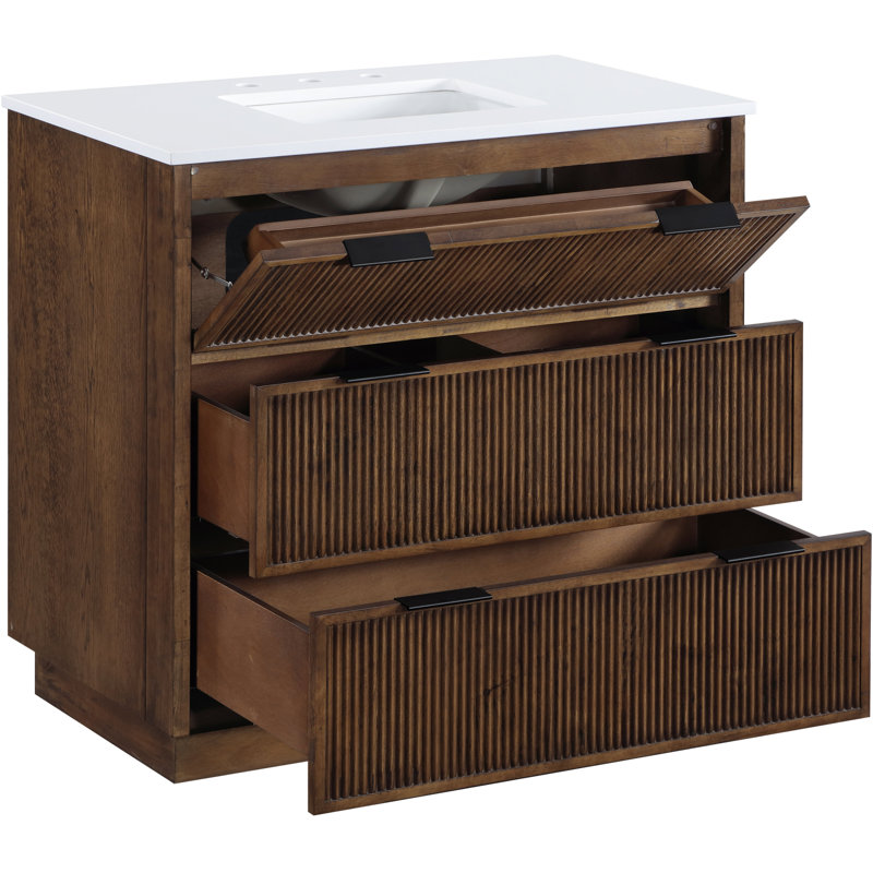 Meuble-lavabo de 36 po Willard, Brun, 36"