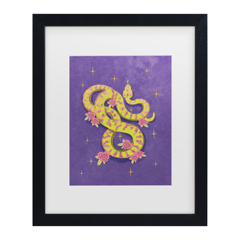«Raissa Oltmanns Snake Matted», art encadré, H 13 po x l 16 po, Cadre noir