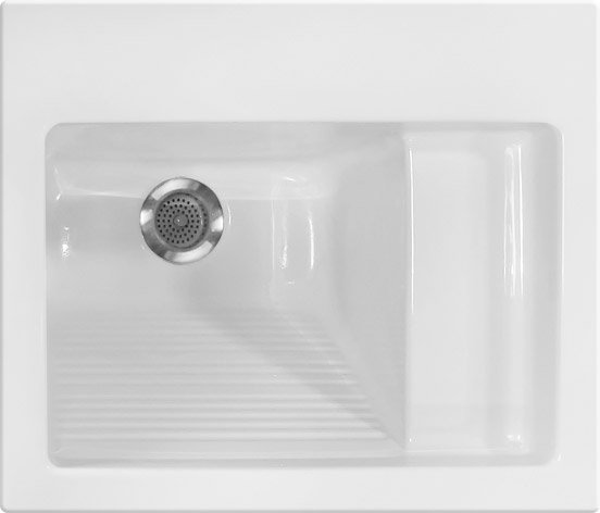 Petopia 26" x 21" Drop in Laundry Sink, White