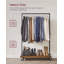 Durand 104.5cm Rolling Industrial Pipe Clothing Rack-109535908