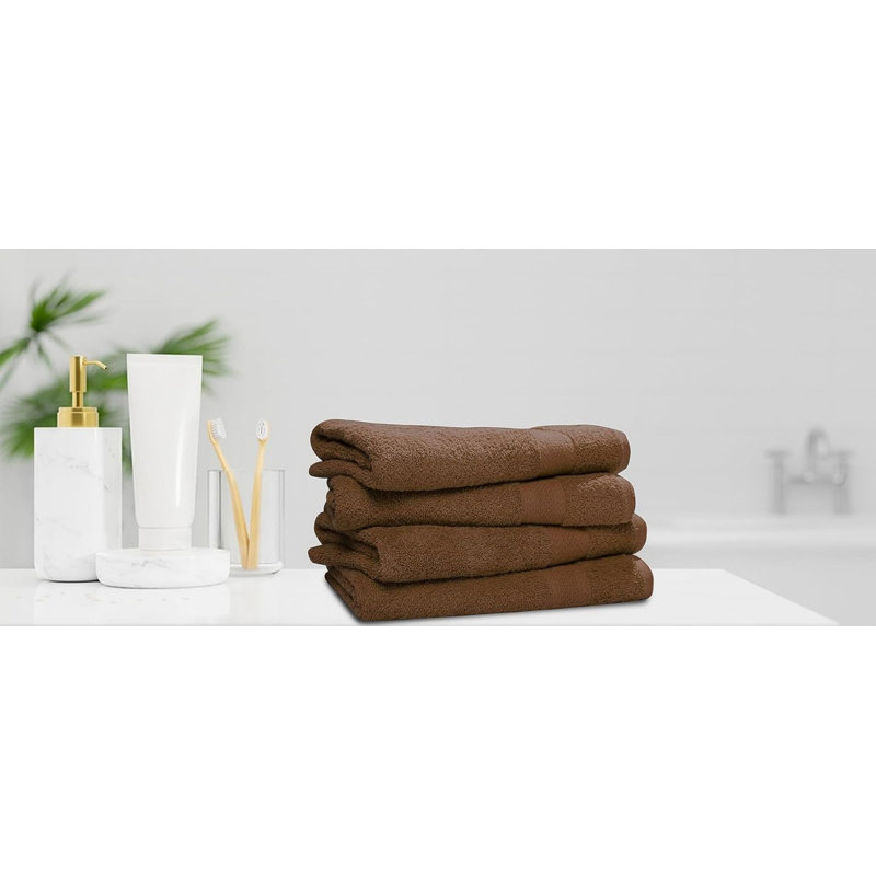 Juane Cotton Bath Towel, Brown
