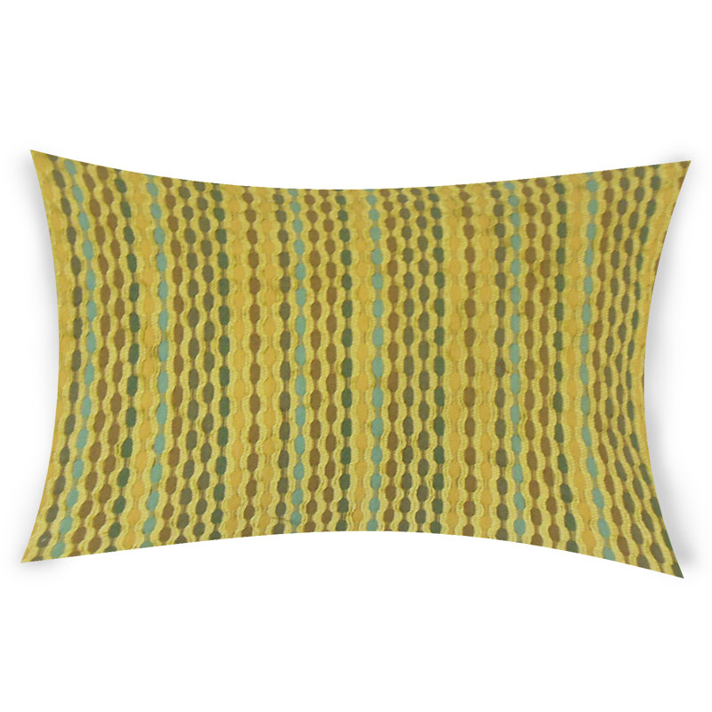  Housse de coussin rectangulaire rectangulaire et insert, Jaune, 12 po x 18 po