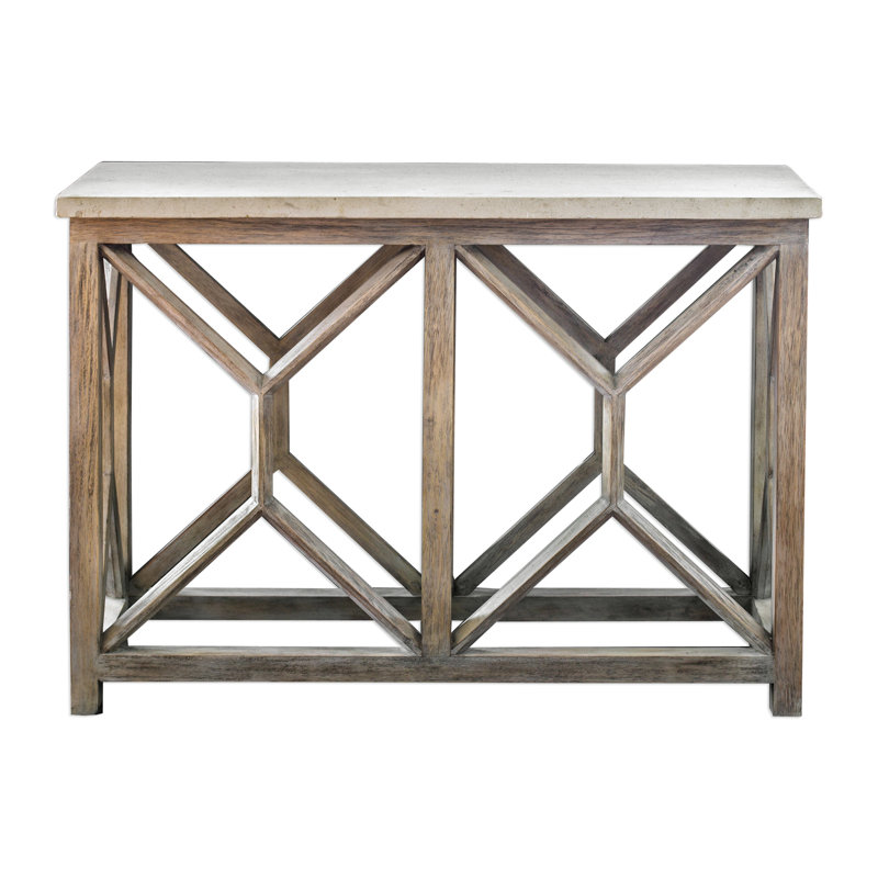 Charma 41'' Stone Top Console Table