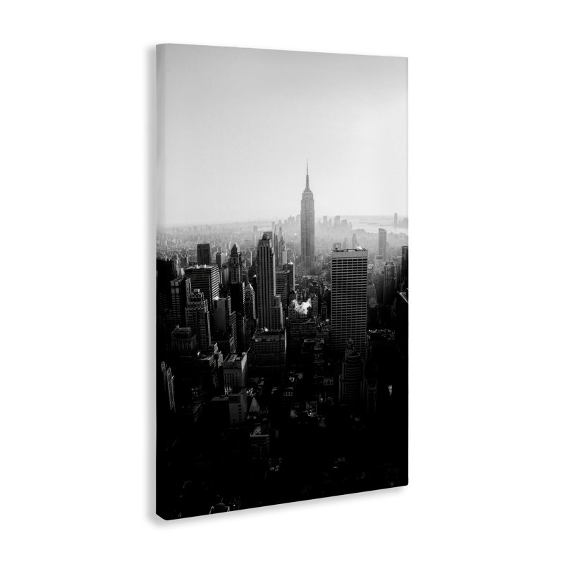 Empire Empire en toile monochrome, design par Aledanda, H 24 po x l 16 po