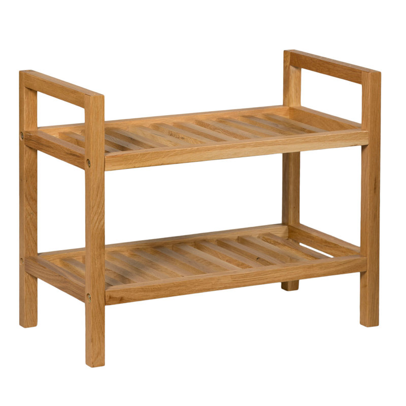 Farris 4 Pair Stackable Solid Wood Shoe Rack
