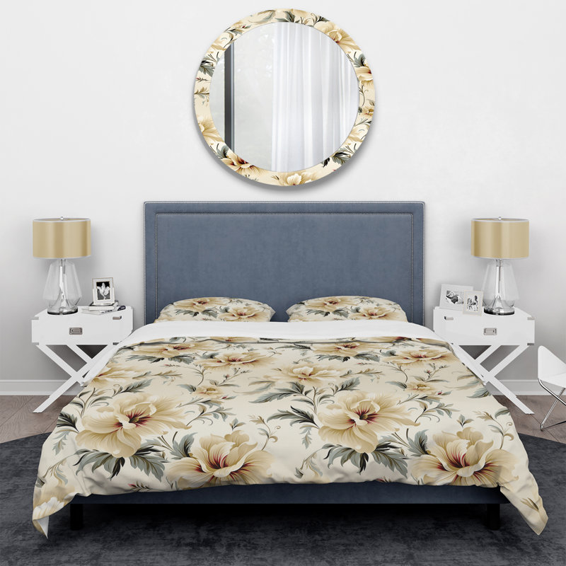 Minimalist Simplicity Victorian Pattern III Duvet Cover, King Duvet Cover + 2 King Shams