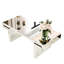 Table basse à miroir rectangulaire de luxe 47 pouces, verre trempé cannelé, emballage résistant aux dommages, pour espaces de vie modernes