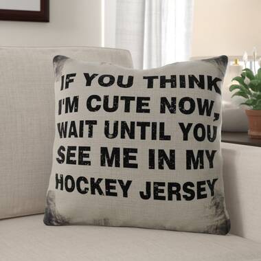 Hockey Jersey Throw Pillow