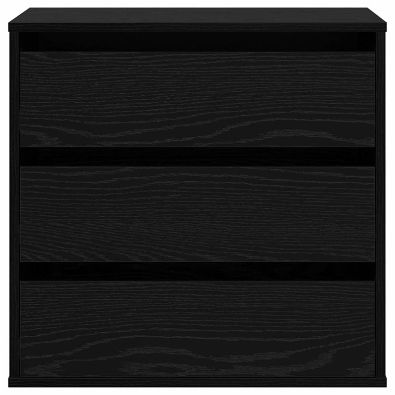 Corner Chest Of Drawers Engineered Wood, Black Oak, 58cm H x 60cm W x 41cm D