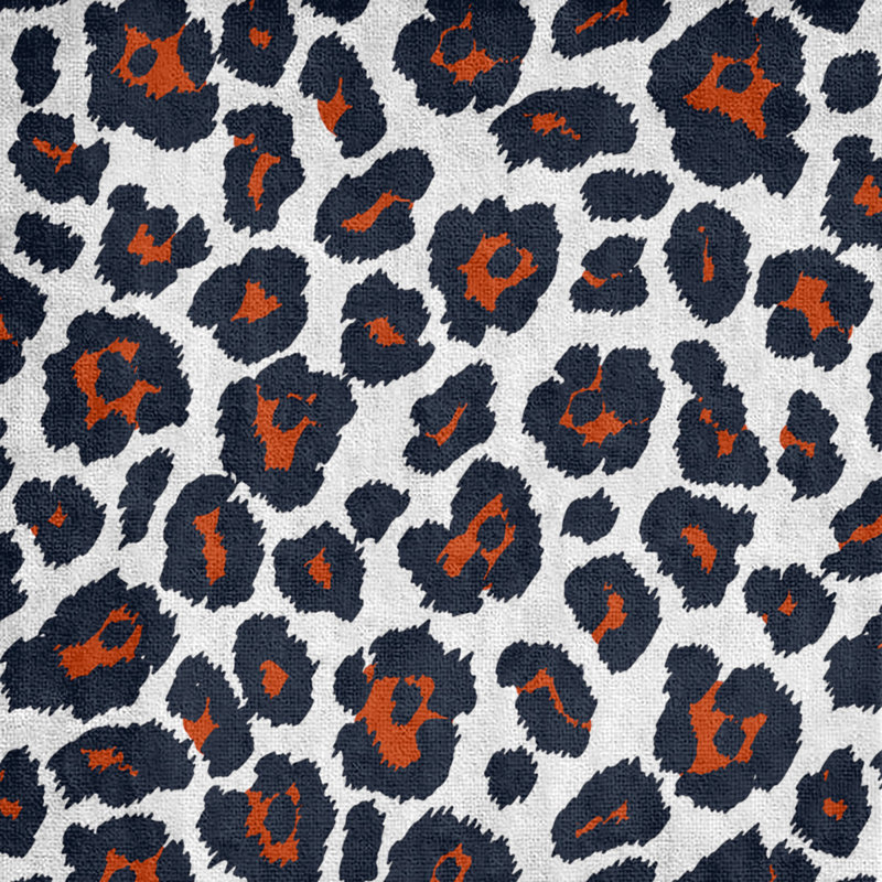 Garp Bath Towel, Polyester/Cotton Blend, White/Orange/Dark Navy