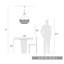 Luminaire suspendu 4 lumières Rippeon