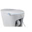 Toilette intelligente sans réservoir avec bidet intégré, une pièce, chasse d'eau automatique, ouverture / fermeture automatique, siège chauffant, lavage à bulles, eau chaude et sèche, température réglable, télécommande