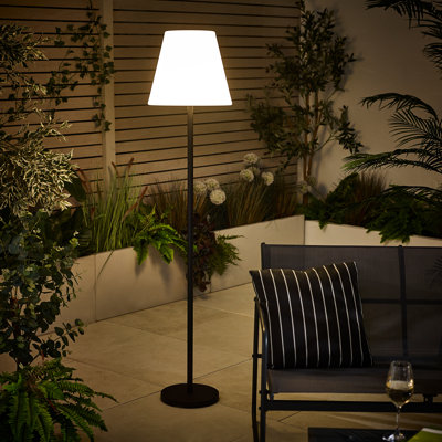 Lummus Black Solar Outdoor Floor Light